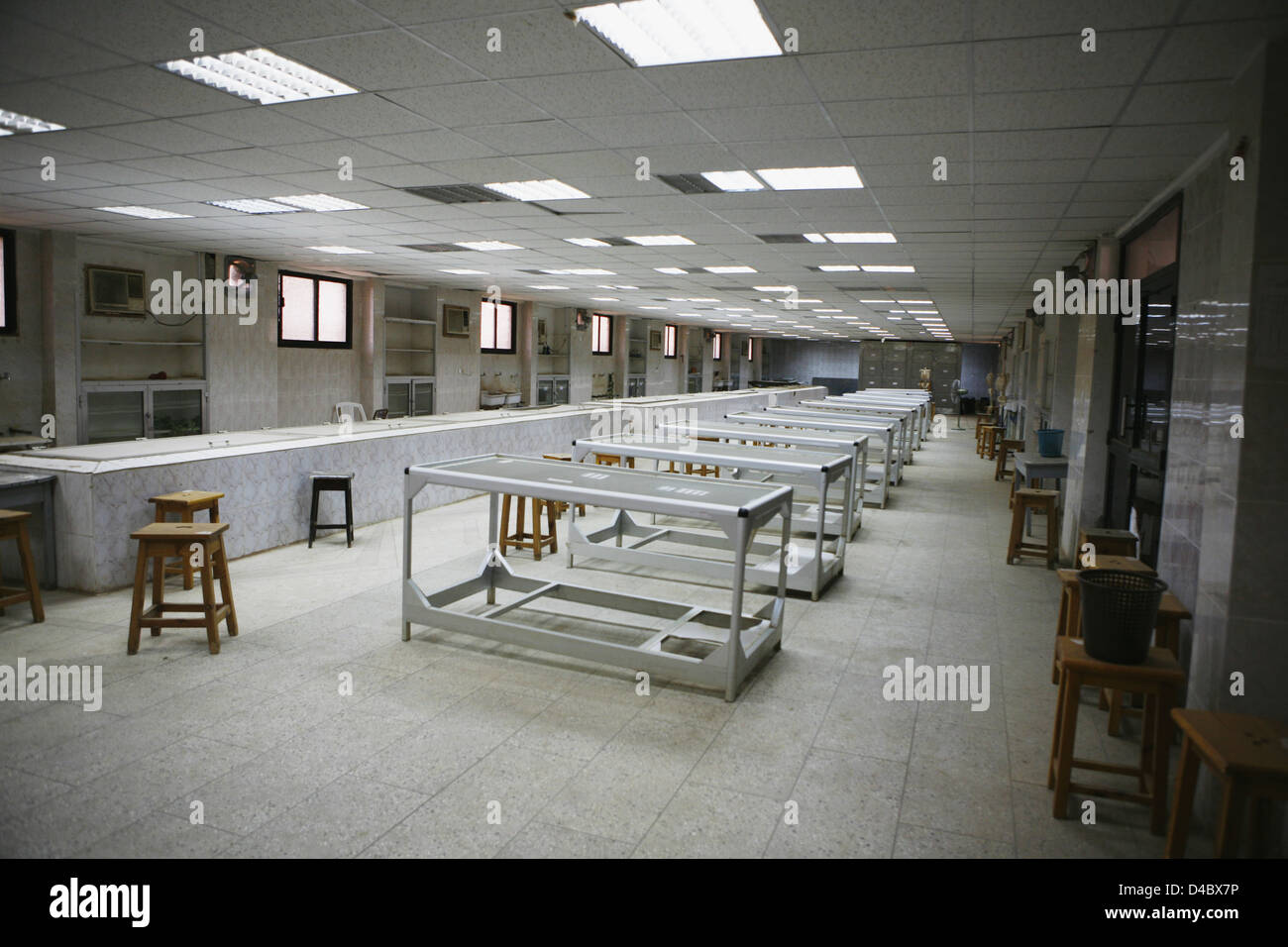 Bâtiment mortuaire ou prix à l'hôpital qui a utilisé des restes humains après la mort de magasin Mortuary également utilisé des pathologistes examinent corps Banque D'Images