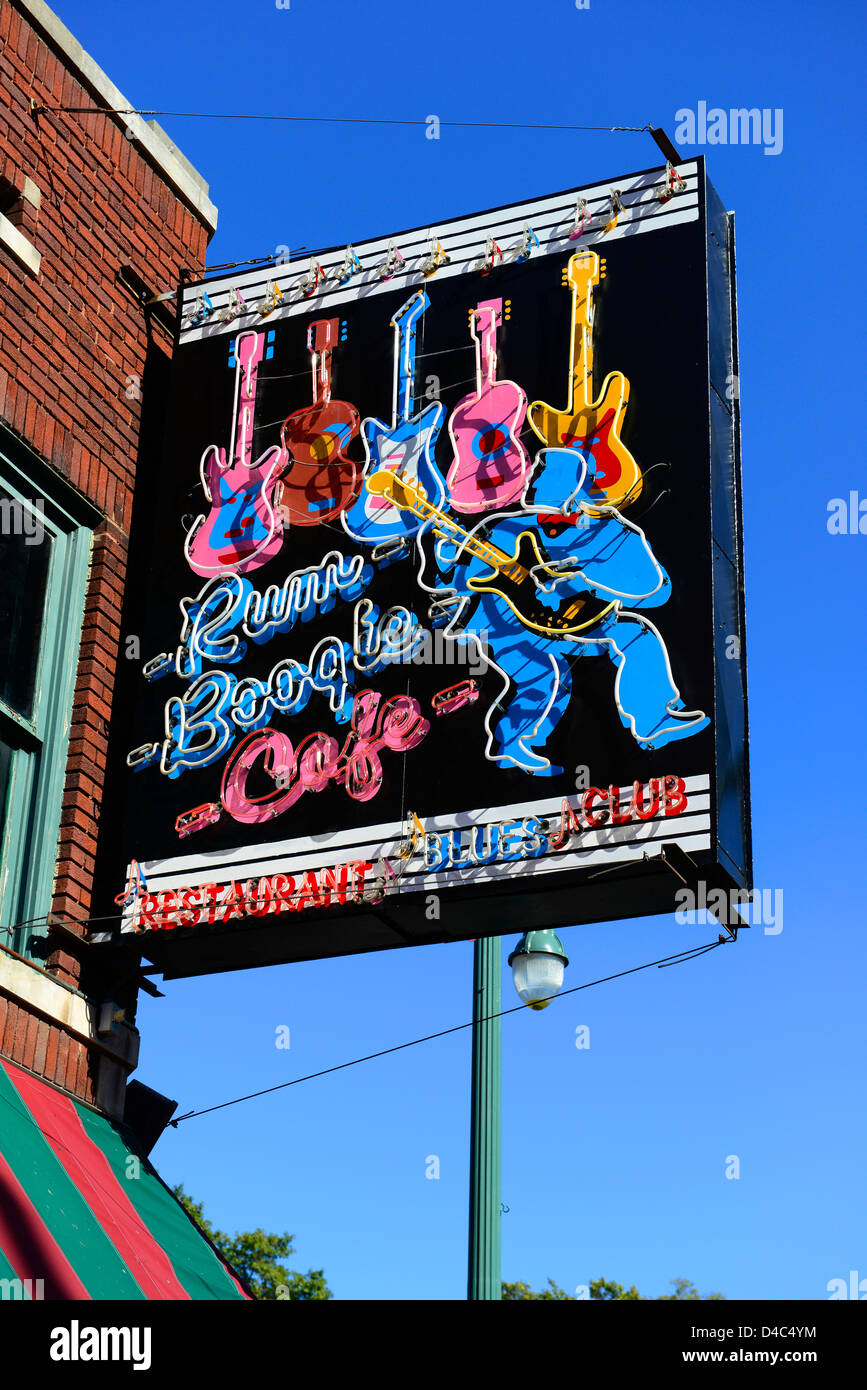 Beale Street Blues Music Memphis Tennessee TN Banque D'Images