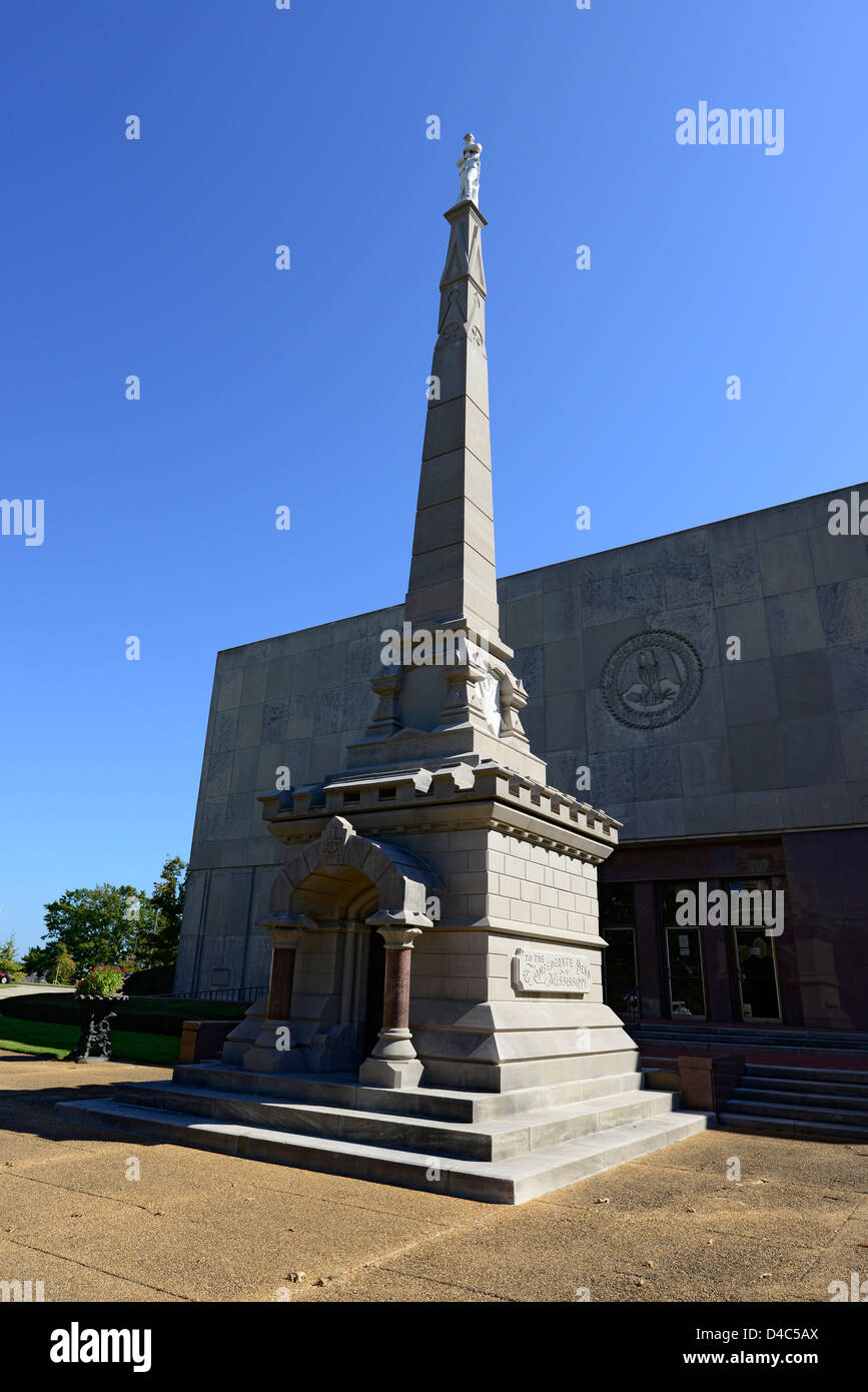 Monument confédéré Jackson Mississippi MS-NOUS Banque D'Images