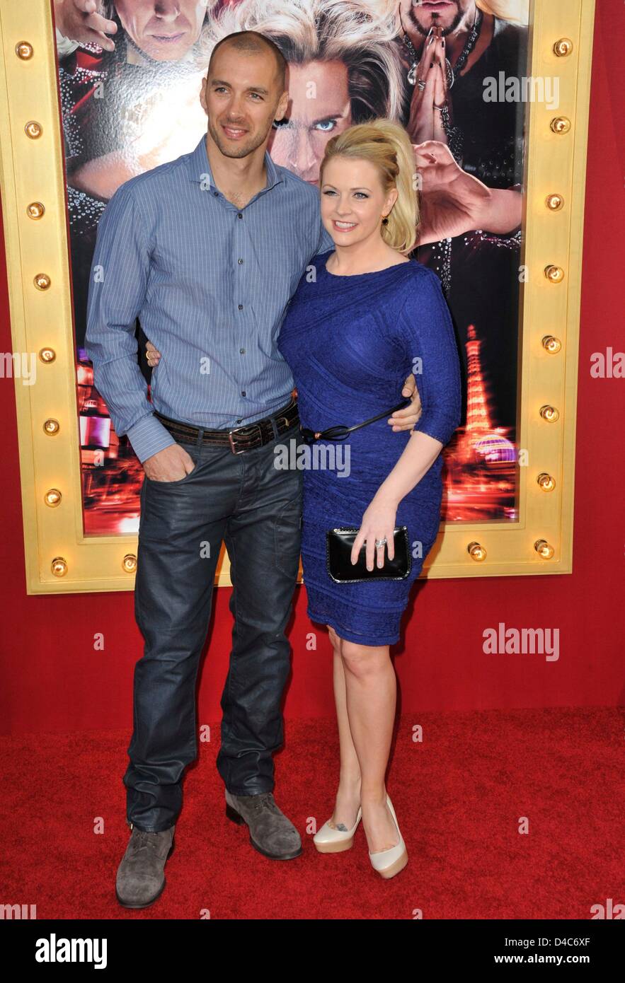 Los Angeles, Californie, USA. 11 mars 2013. Melissa Joan Hart, Mark Wilkerson au niveau des arrivées pour l'INCROYABLE BURT WONDERSTONE Premiere, TCL (anciennement le Grauman's Chinese Theatre, Los Angeles, CA, 11 mars 2013. Photo par : Dee Cercone/Everett Collection/Alamy Live News Banque D'Images