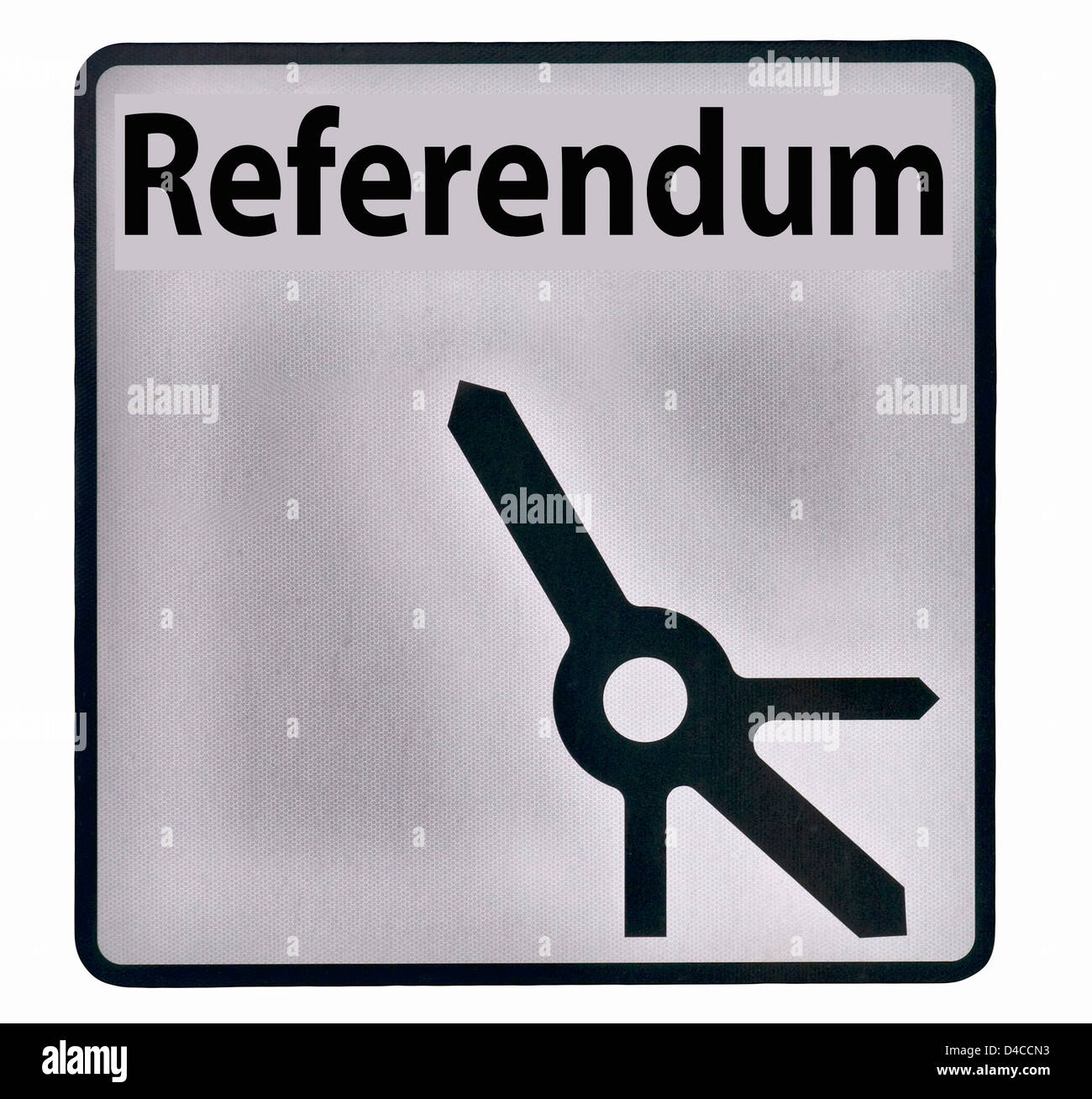 Le référendum, vote oui non (comprend le rond-point en détail) Banque D'Images