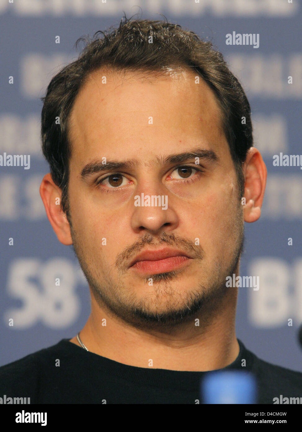 L'acteur allemand Moritz Bleibtreu est photographié à pris en photo sur son film 'Chiko" au 58e Festival International du Film de Berlin à Berlin, Allemagne, 09 février 2008. Le film est diffusé dans la section panorama à la 58e Berlinale. Photo : TIM BRAKEMEIER Banque D'Images