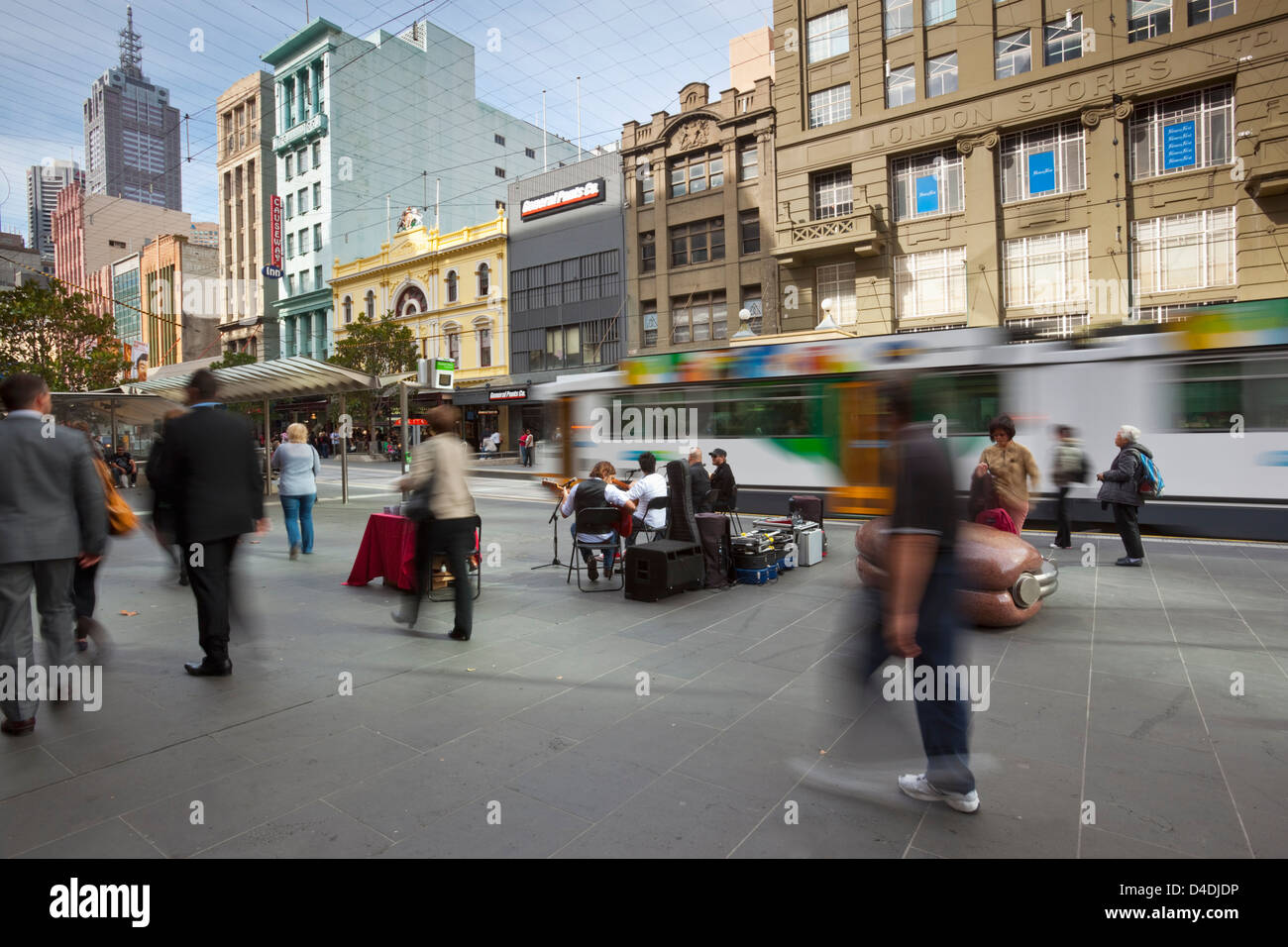 Bourke Street Mall. Melbourne, Victoria, Australie Banque D'Images