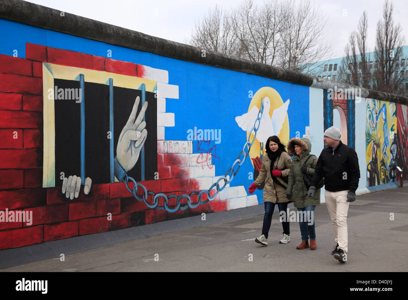 East-Side-Gallery, Berlin, Allemagne, la peinture par Andrej Smolak Banque D'Images