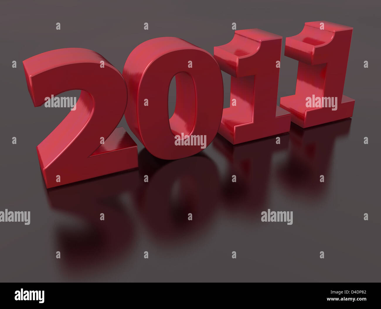 Rendu de l'année 2011 pour la nouvelle année Banque D'Images
