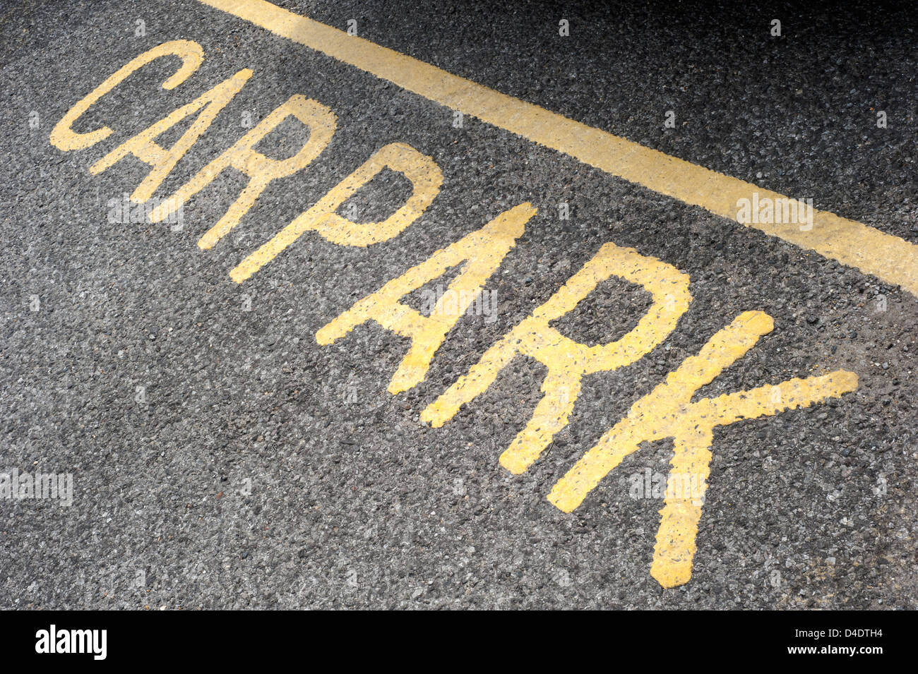 Marquage parking sign, UK Banque D'Images