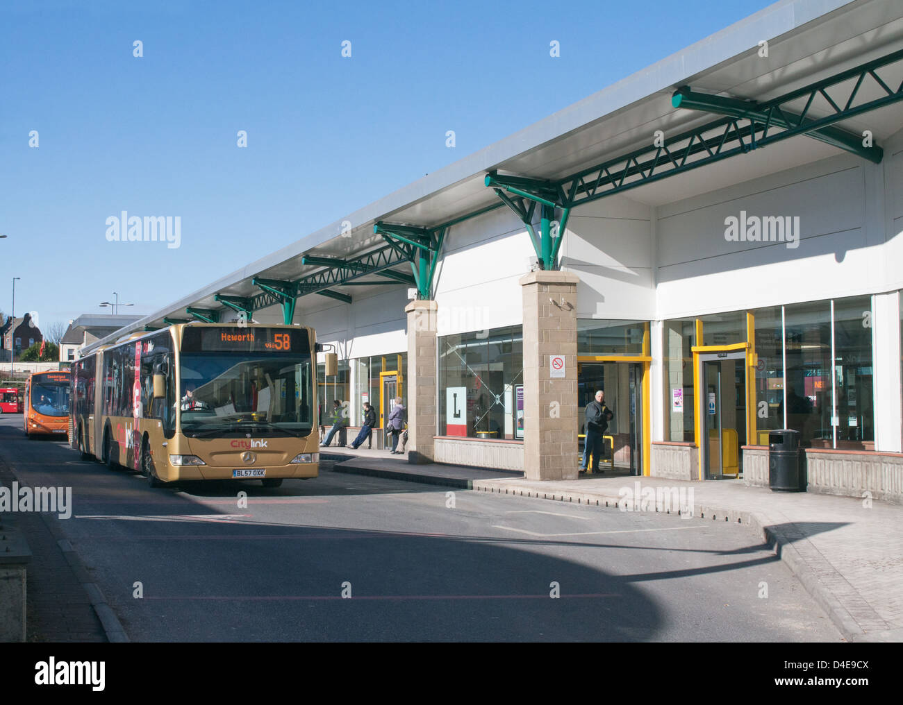 La station de bus et de métro Gateshead informatisées North East England UK Banque D'Images