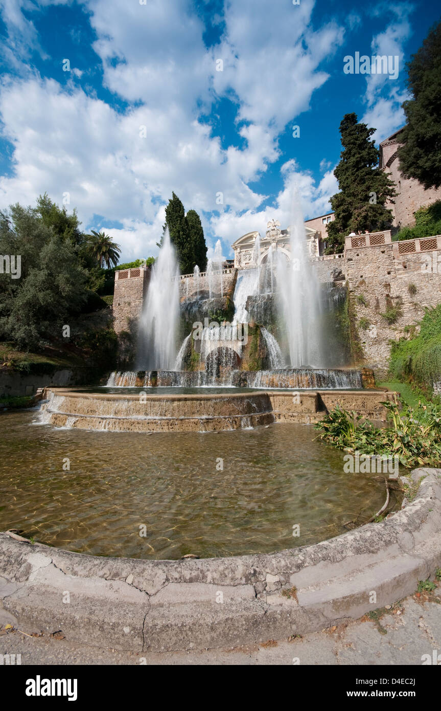 Italie, Latium, Tivoli, la Villa d'Este, Fontaine Banque D'Images