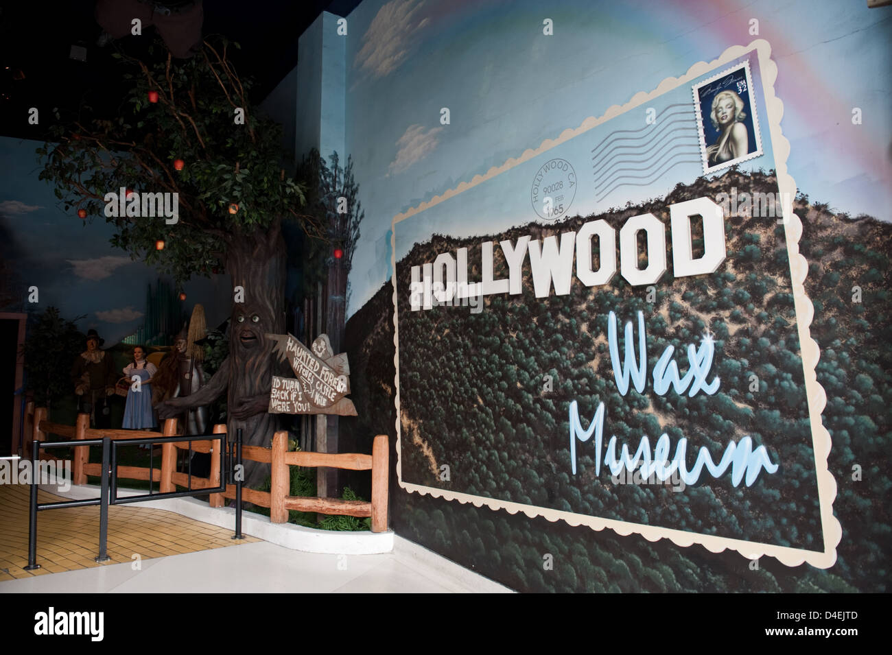 Los Angeles, États-Unis d'Amérique, l'entrée de la Musée de Cire de Hollywood Banque D'Images