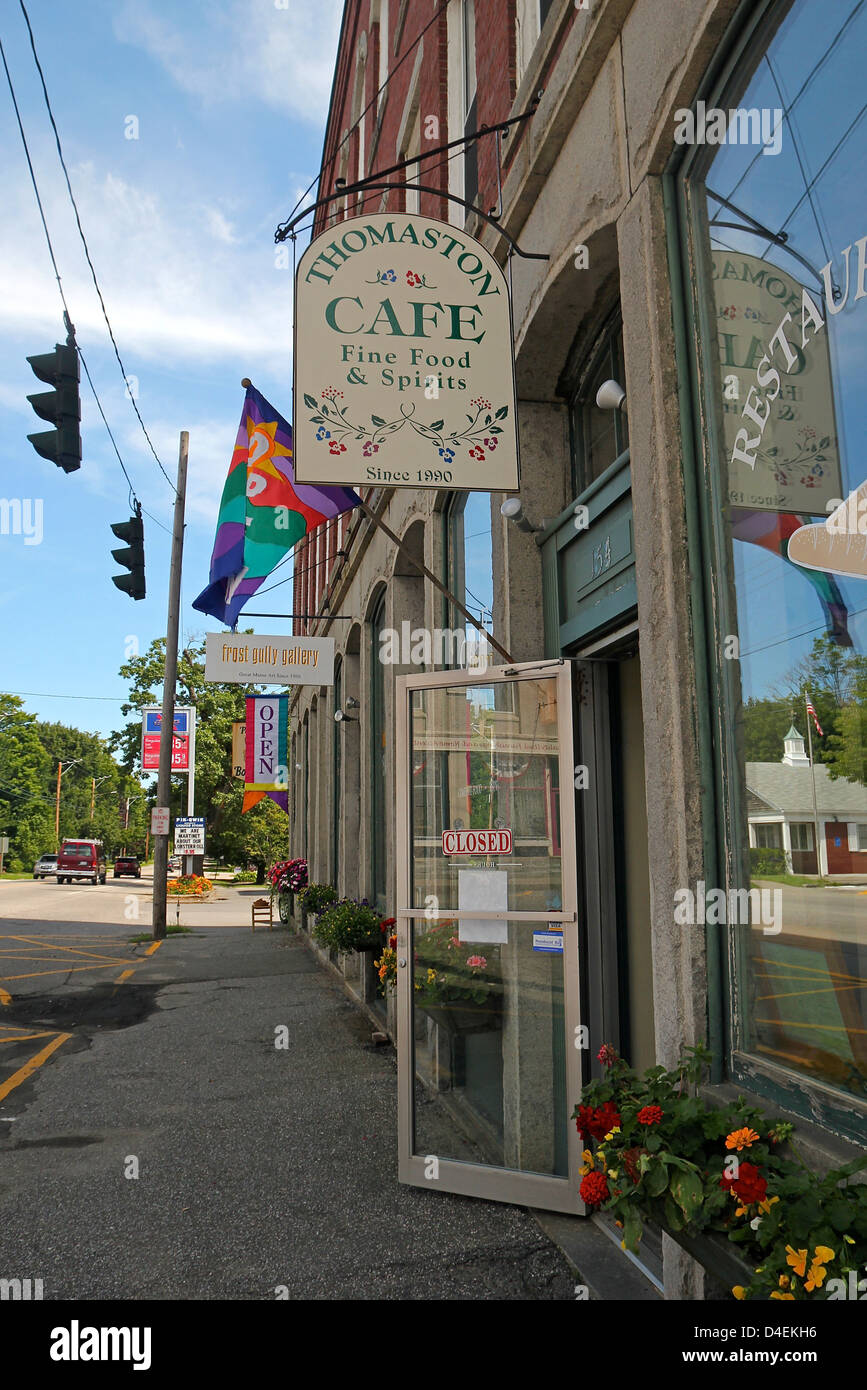 Tuscola Cafe, Thomaston, Maine Banque D'Images