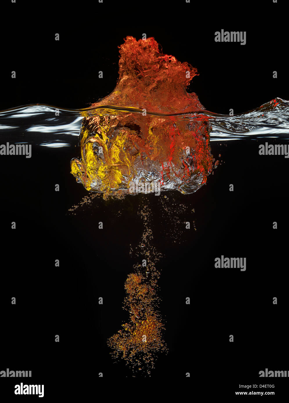 Image haute vitesse de bulles sous l'eau Banque D'Images