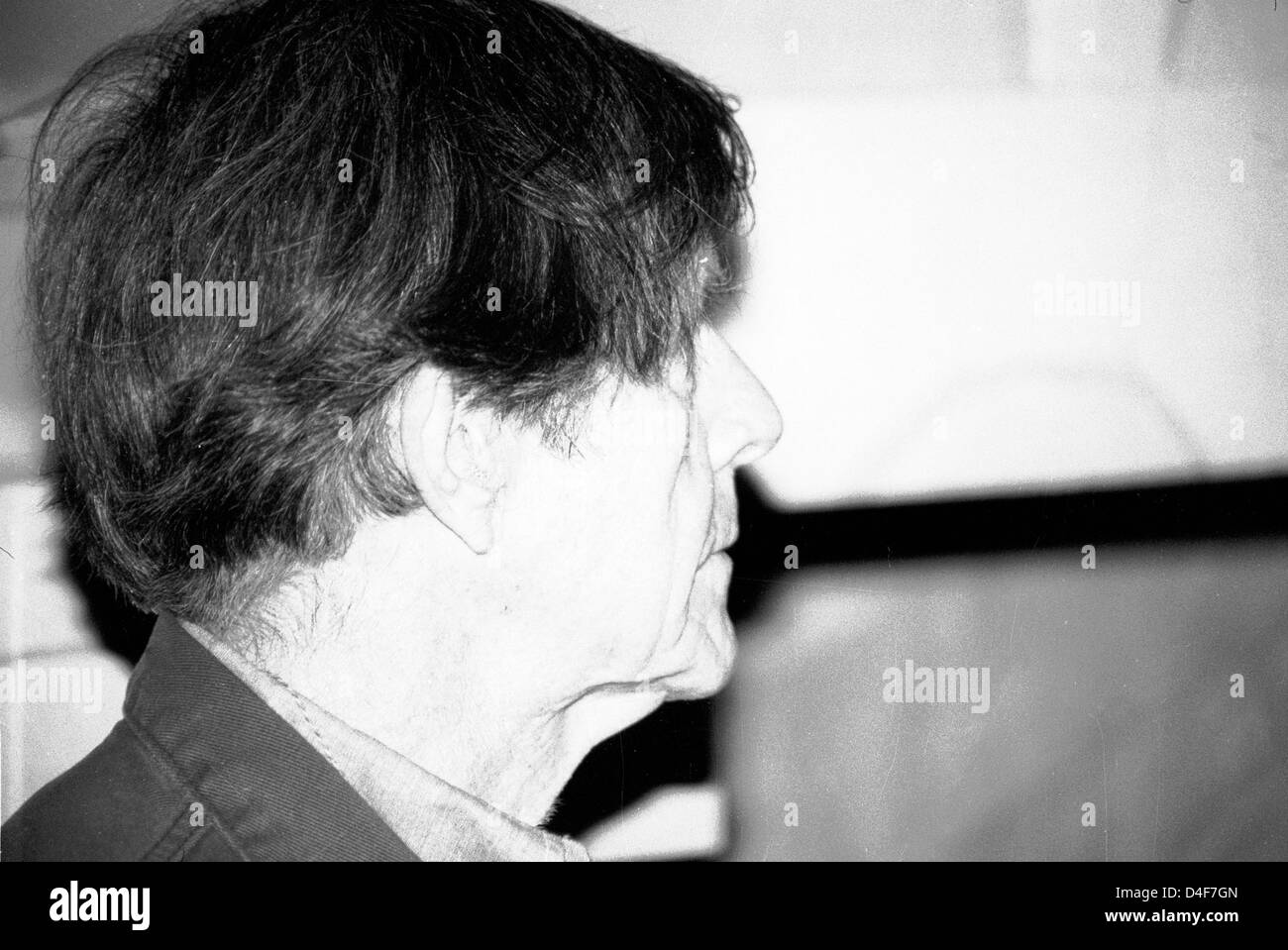 John Cage compositeur britannique à Zagreb bienale festival. Photo d'archives à partir de 1985. Banque D'Images