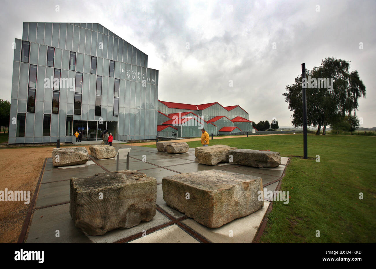 Vue sur les romains museum de Xanten, Allemagne, 12 août 2008. Le nouveau musée ouvre ses portes le 16 août dans les locaux du Parc archéologique de Xanten. Photo : OLIVER BERG Banque D'Images