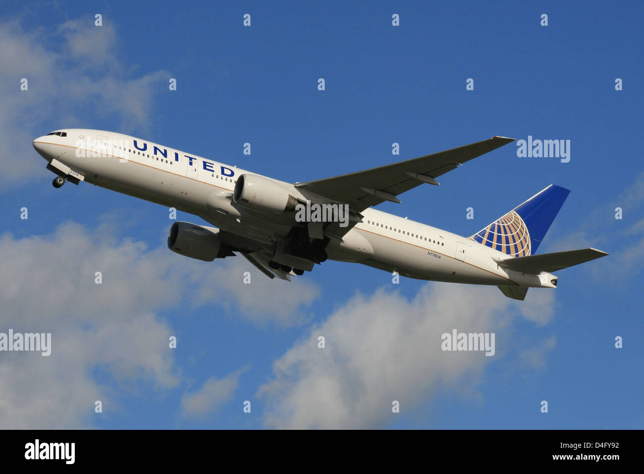 United Airlines boeing 777 Banque D'Images