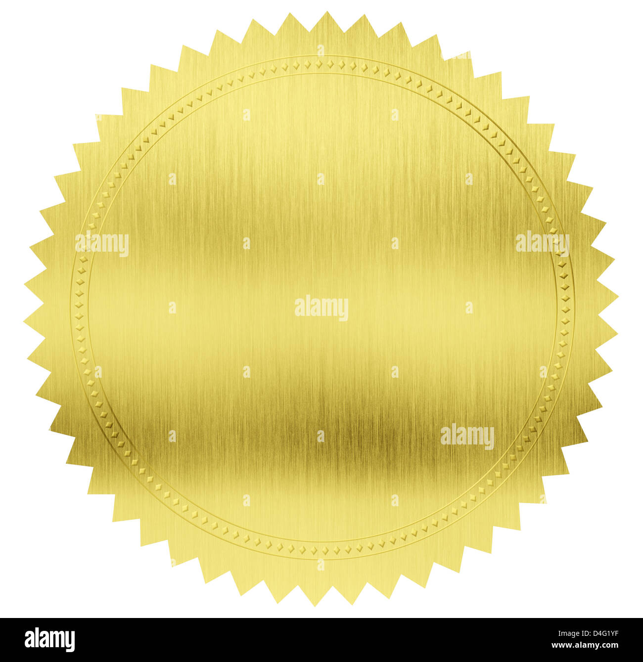 Label gold seal with clipping path inclus Banque D'Images