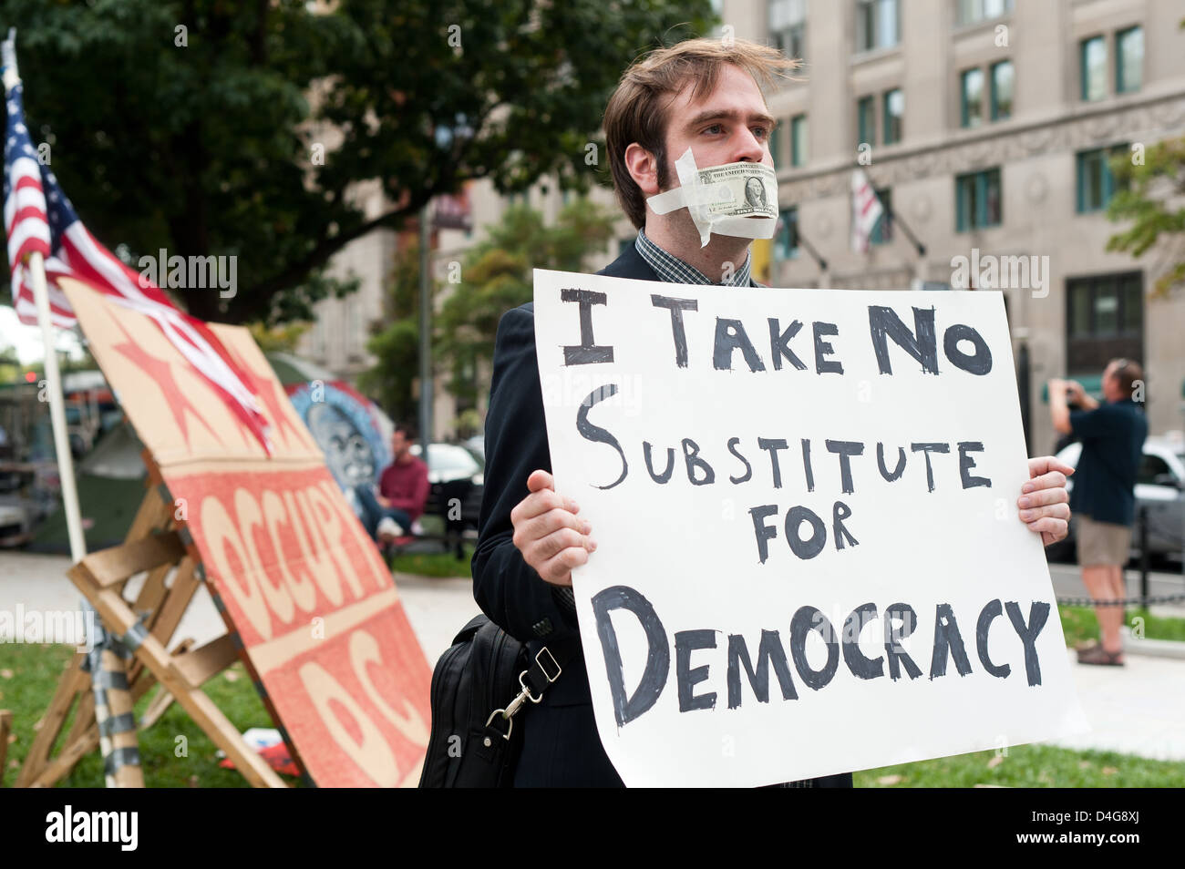 Washington DC, USA, l'occupation du mouvement Occupy McPherson Square Banque D'Images