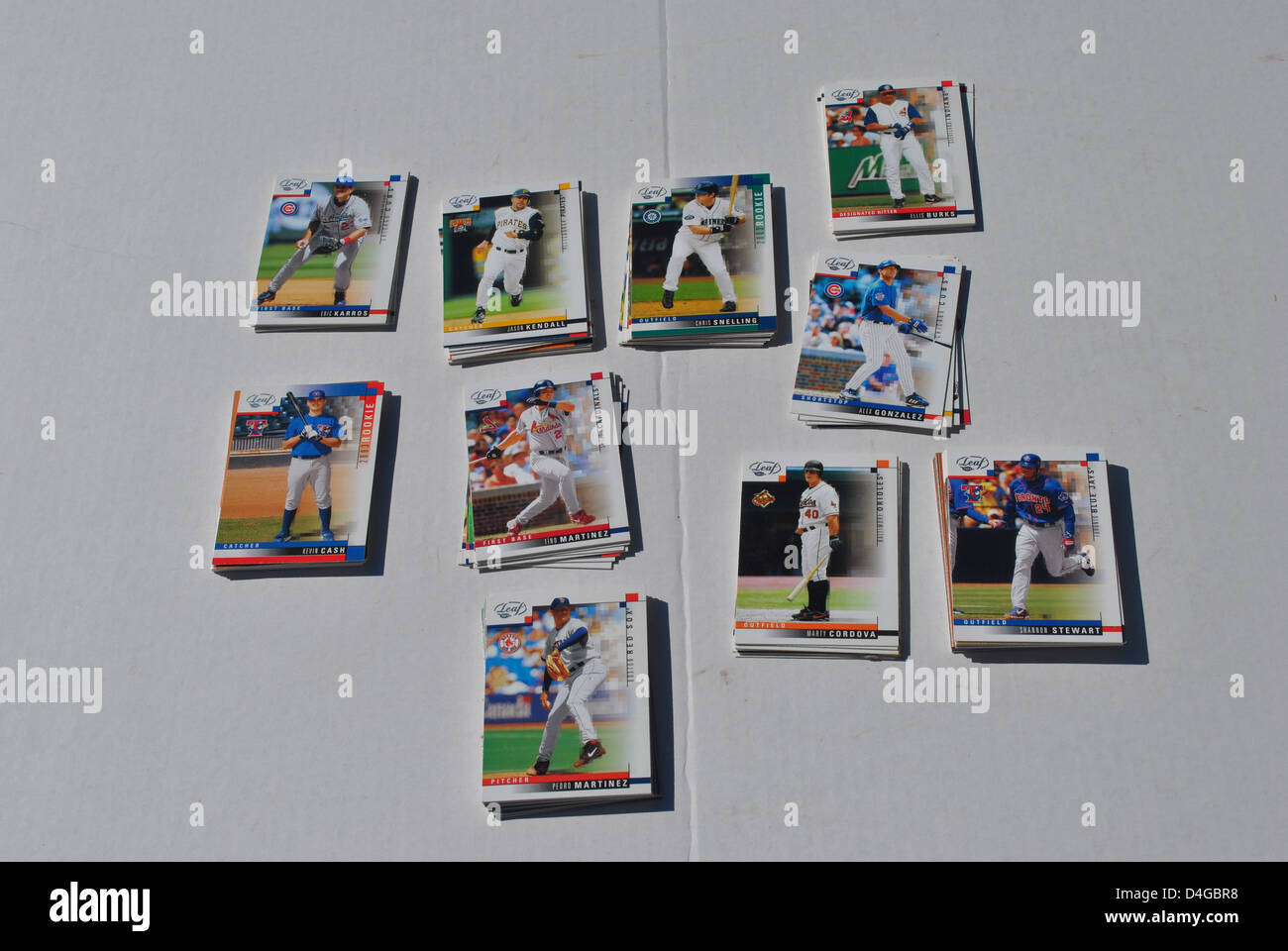 cartes de baseball Banque D'Images