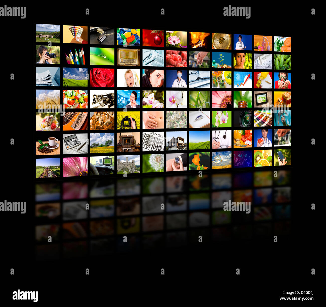 Une télévision à écran LCD. La technologie de production de télévision concept. Banque D'Images
