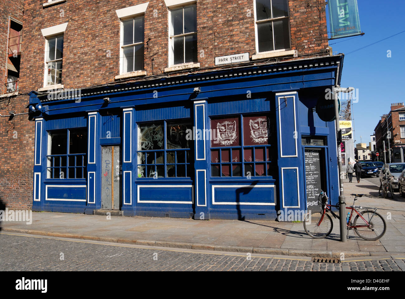 Mello Mello / végétarien végétalien cafe bar, salles de répétition et un studio d'enregistrement à l'angle de la parr & Slater à Liverpool Banque D'Images