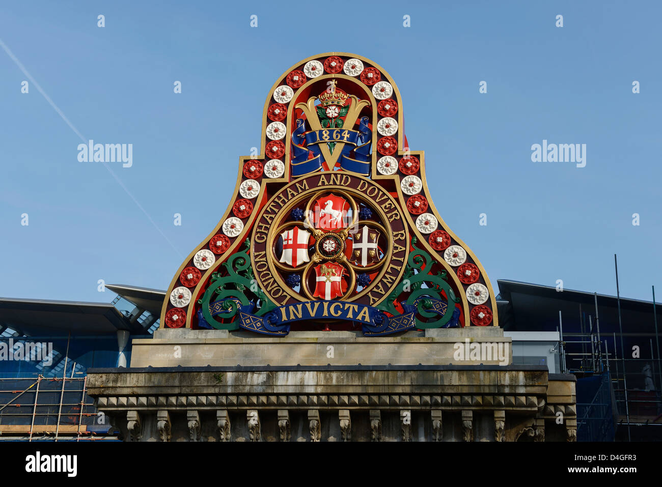 Détail architectural sur Blackfriars railway bridge Londres UK Banque D'Images