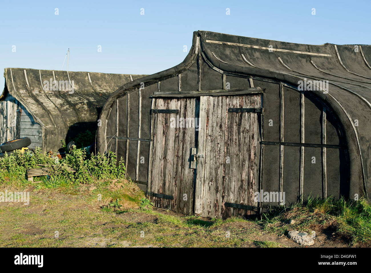 Bateaux, Holy Island, Angleterre, Royaume-Uni Banque D'Images