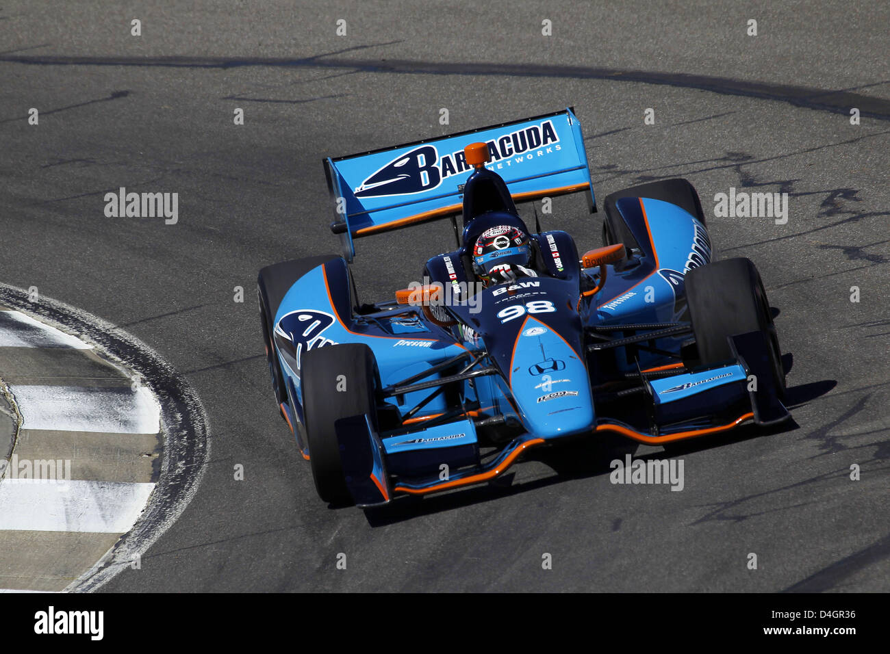 Birmingham, Alabama, USA. 13 mars 2013. Les tests d'Indycar à Barber Motorsport Park, Birmingham, AL, du 11 au 13 mars 2013, Alex Tagliani, Bryan Herta Autosport w/ freiner Agajanian (Image Crédit : Crédit : Ron Bijlsma/ZUMAPRESS.com/Alamy Live News) Banque D'Images