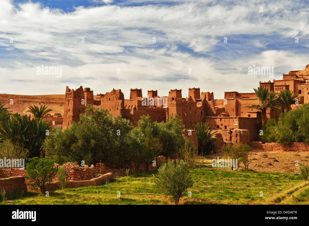 Casbah d'Ait-Benhaddou, UNESCO World Heritage Site, Maroc, Afrique du Nord Banque D'Images