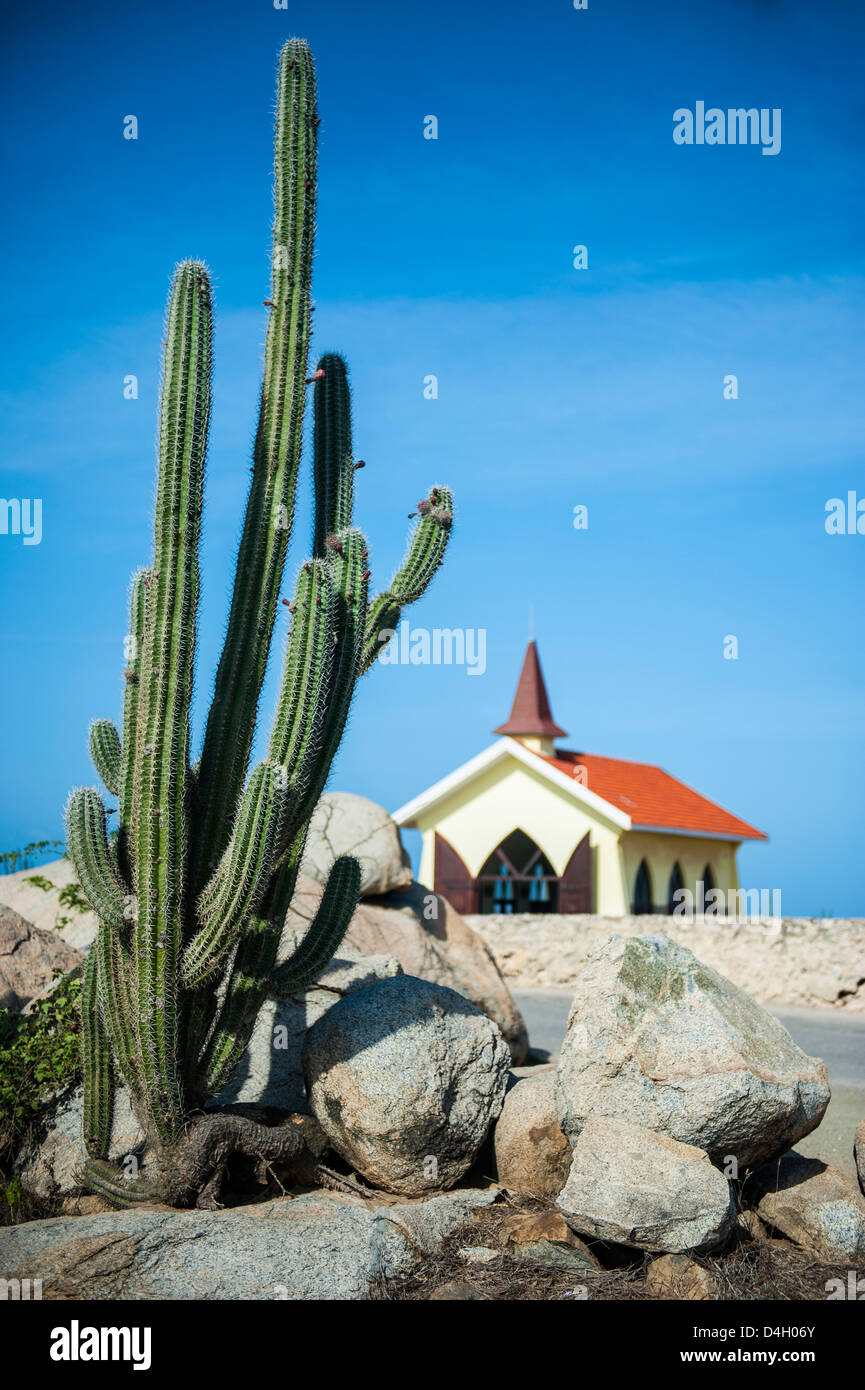 Chapelle d'Alto Vista, Aruba, les îles ABC, Netherland Antilles, Caraïbes Banque D'Images