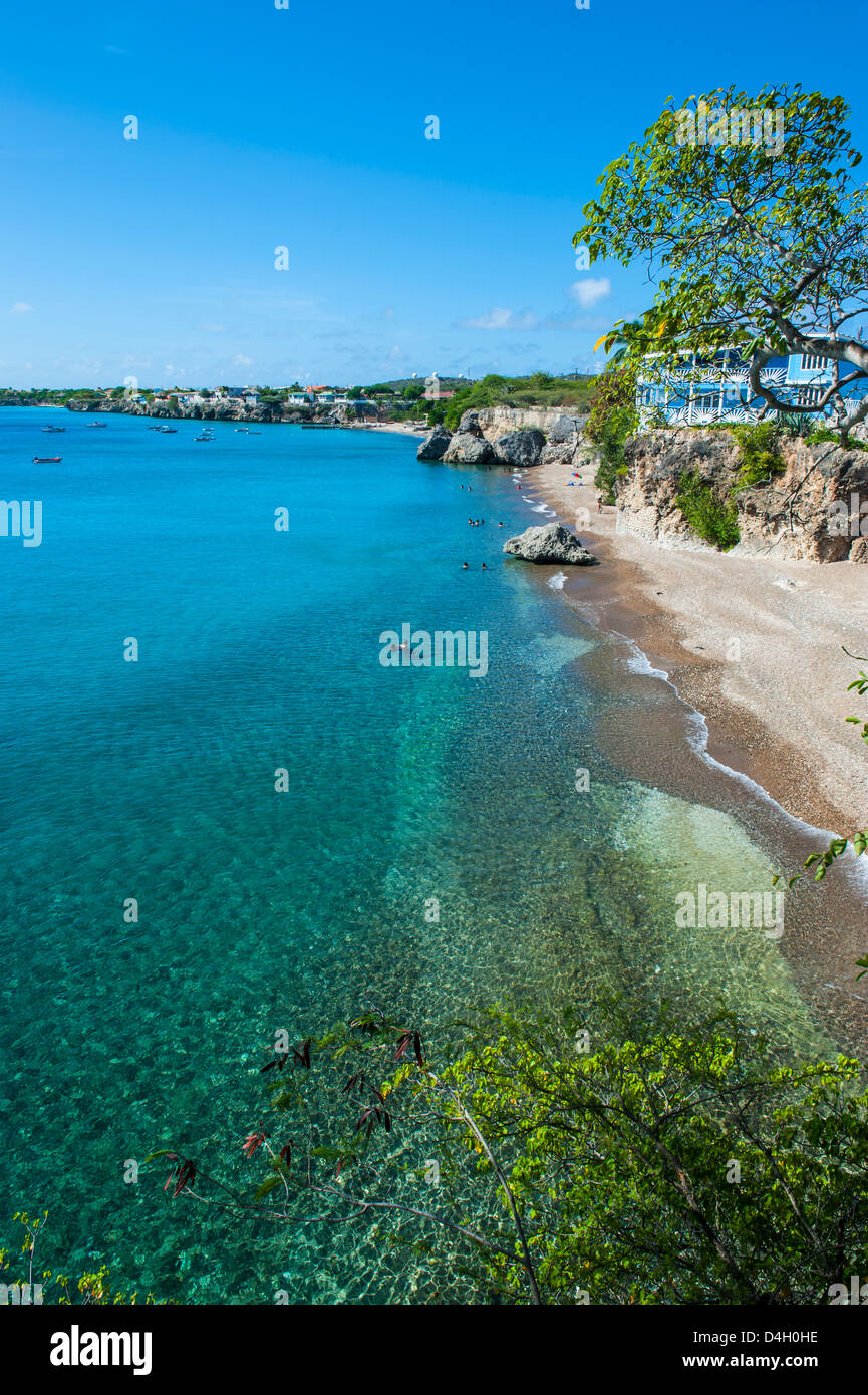 Playa Kalki, Curaçao, Îles ABC, Netherlands Antilles, Caraïbes Banque D'Images