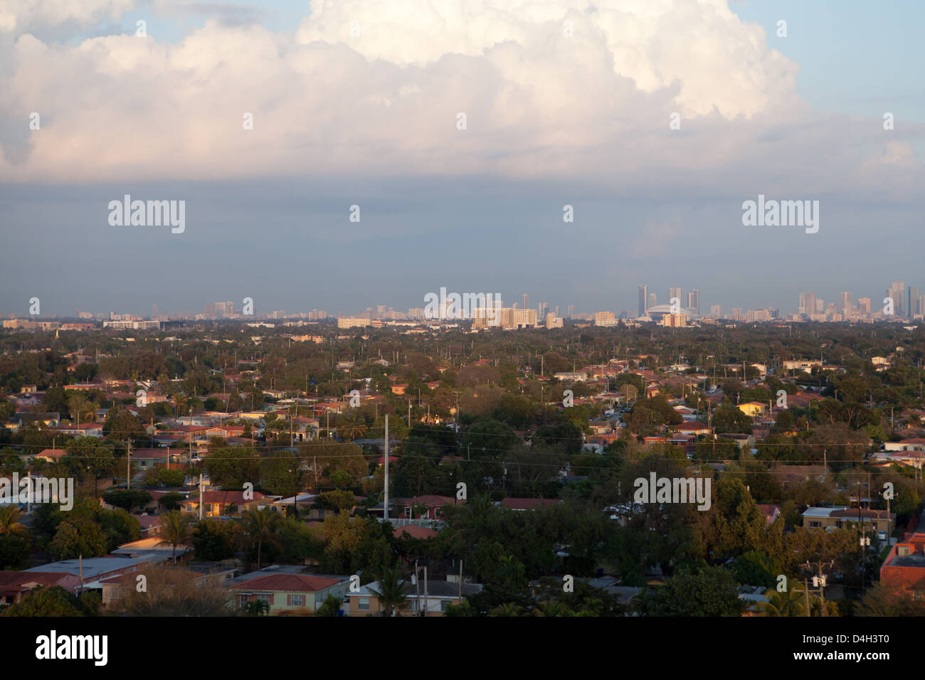 Ville de Miami vue ciel line Banque D'Images