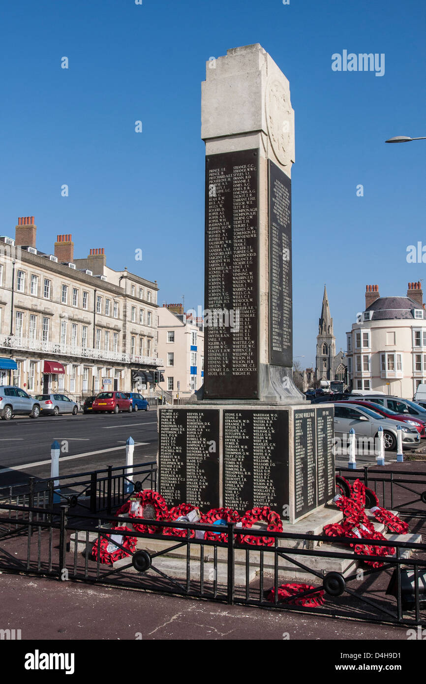 War Memorial Esplanade Weymouth Dorset Banque D'Images