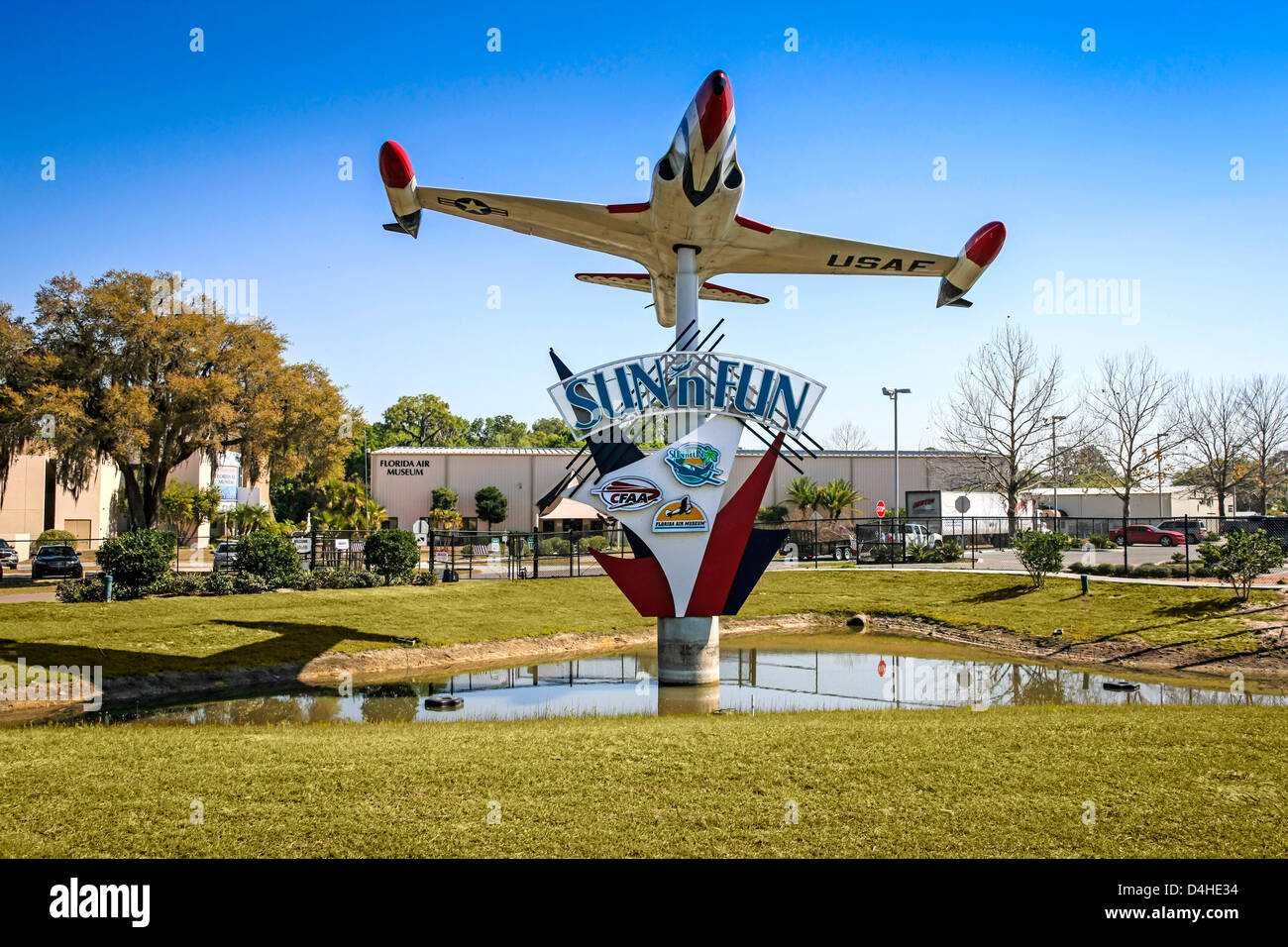 T33 Thunderbird en dehors de la Floride Sun n Fun Air Museum à Lakeland Banque D'Images