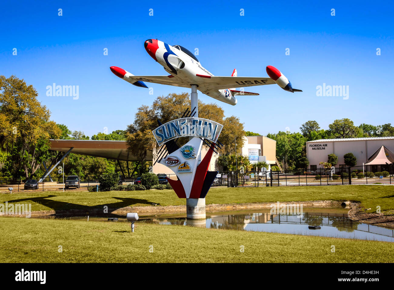 T33 Thunderbird en dehors de la Floride Sun n Fun Air Museum à Lakeland Banque D'Images