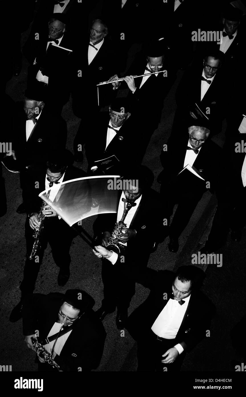 Chieti, Italie - Vendredi Saint Procession. L'orchestre Banque D'Images