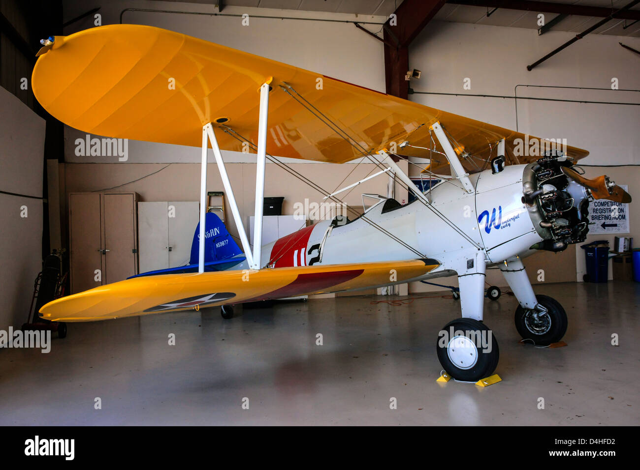 Boeing 1941 A75N1(PT17 Stearman) avion à la Floride Sun n Fun Air Museum à Lakeland Banque D'Images