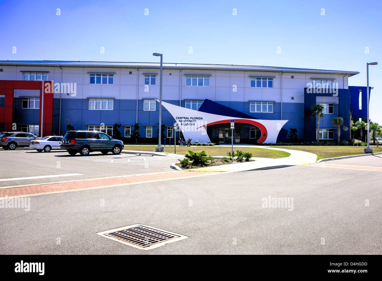 Le bâtiment de l'Académie aéronautique de Floride Centrale à Lakeland Banque D'Images