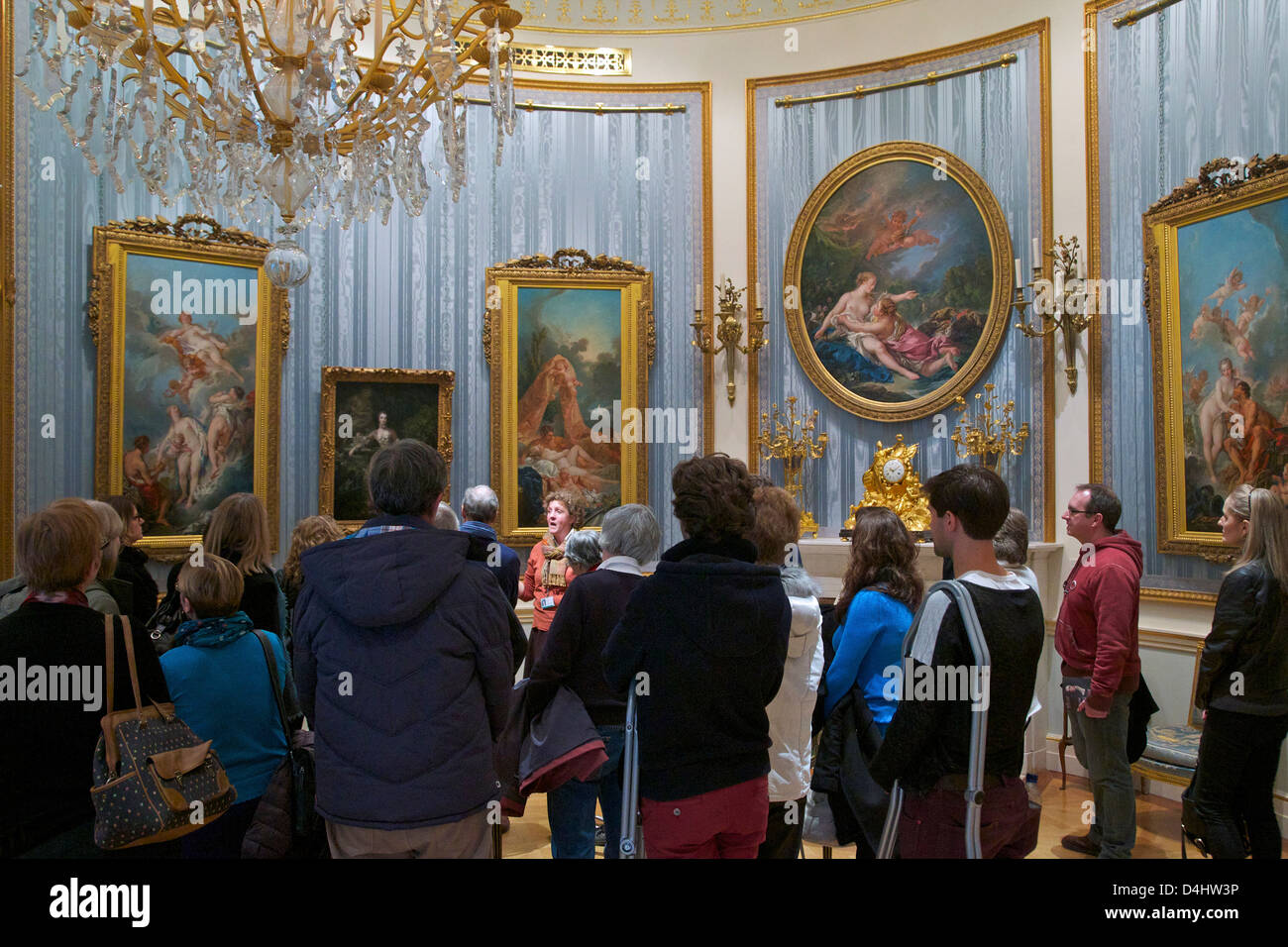 Le salon ovale, Wallace Collection, Londres, Angleterre, RU, FR Banque D'Images