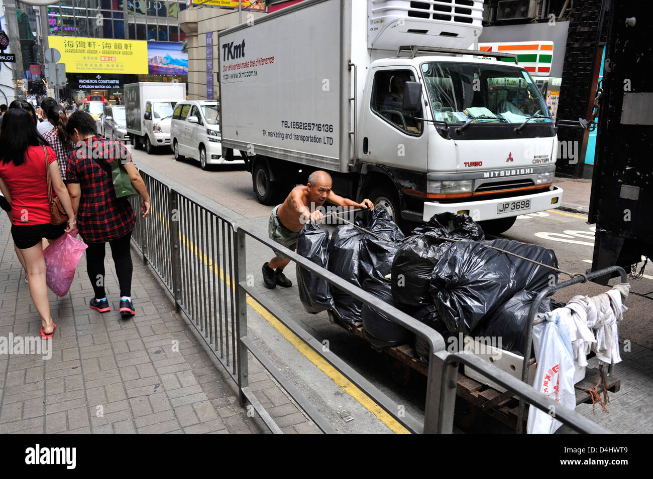 Hong Kong,hard working man Banque D'Images Hong Kong,hard working man Banque D'Images