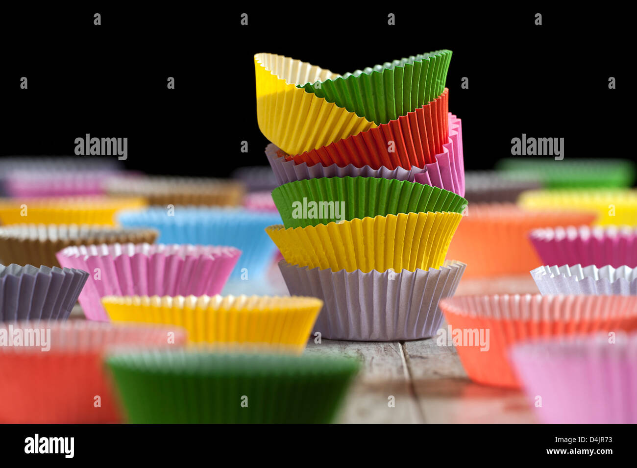 Cupcake papier les chemises. Banque D'Images