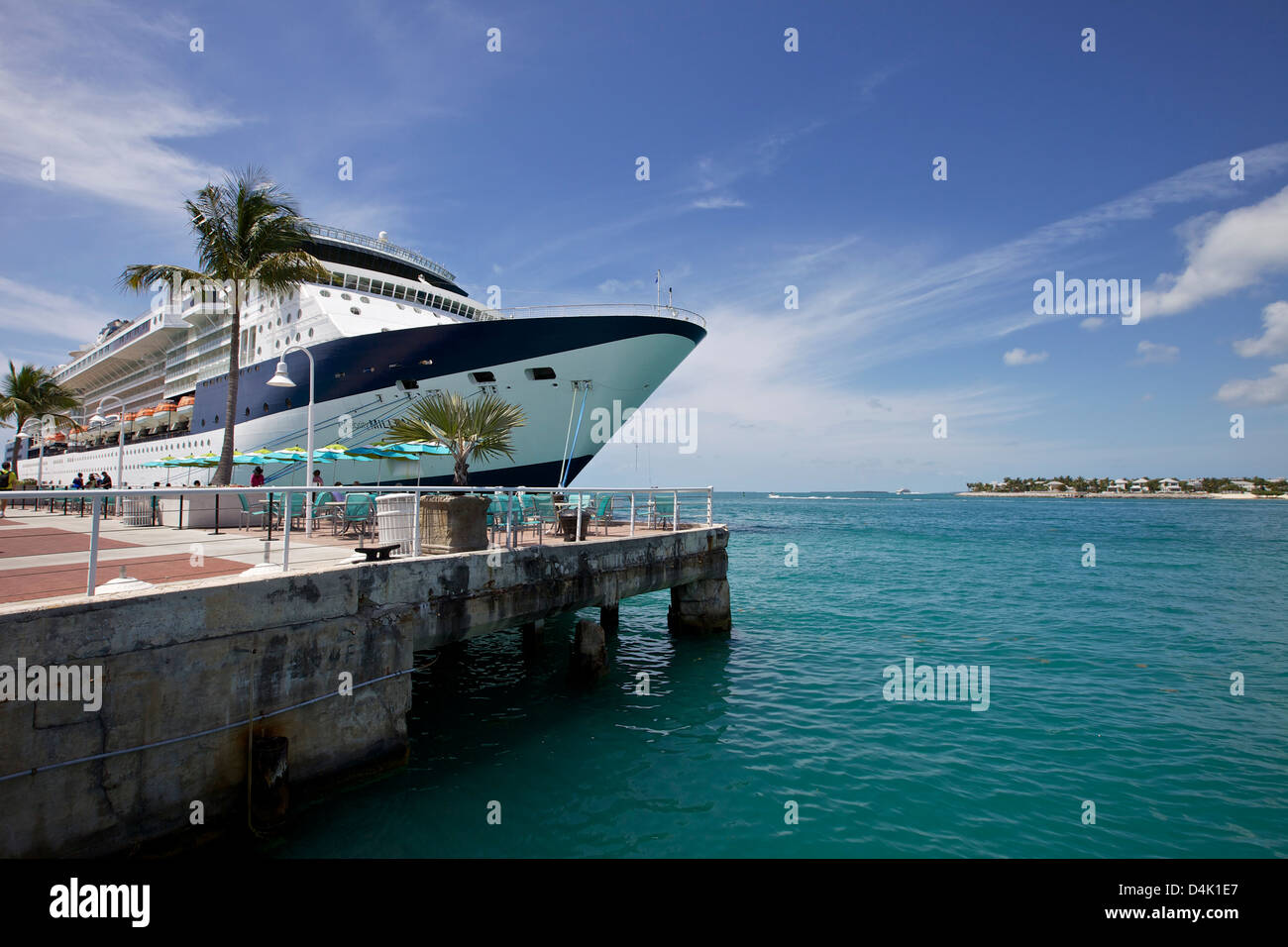 Bateau de croisière Celebrity Millennium amarré à Key West Banque D'Images