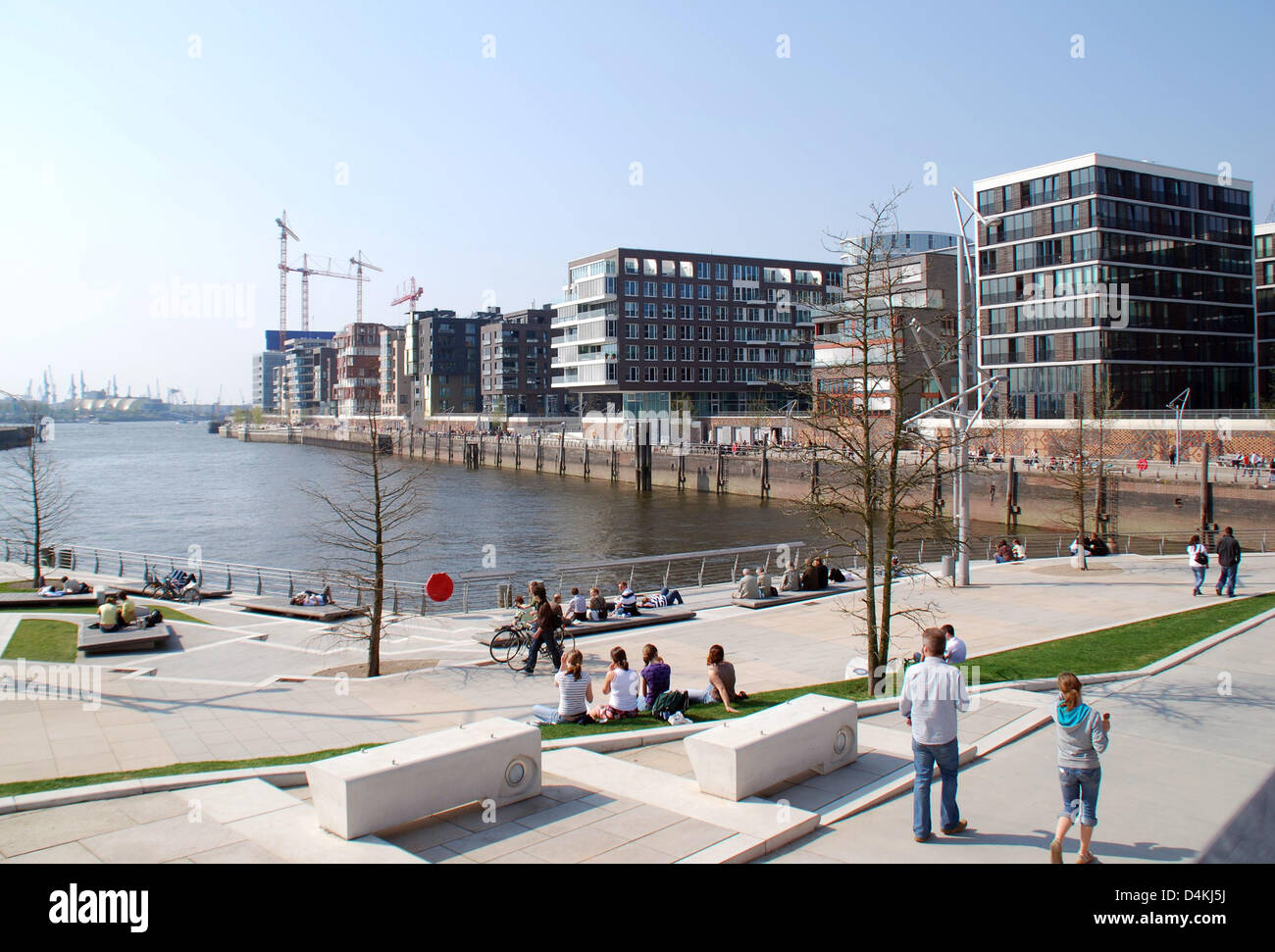 La photo montre le Marco-Polo-terrasses à la HafenCity à Hambourg, Allemagne, avril 2009. Photo : Kathrin Deckart Banque D'Images