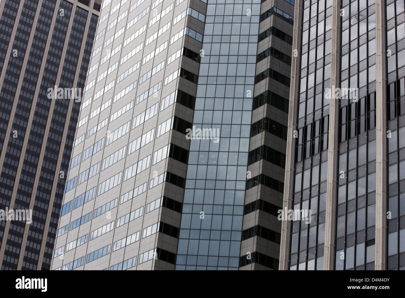 Close up de windows en verre des gratte-ciel à New York Banque D'Images