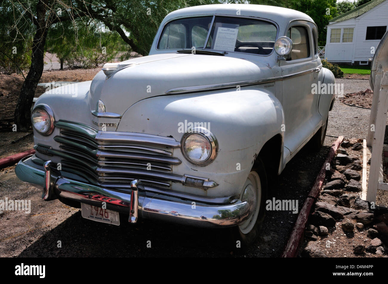 1946 Pymouth coupé de luxe spéciale affichée au Clark County Museum, Henderson, Nevada Banque D'Images