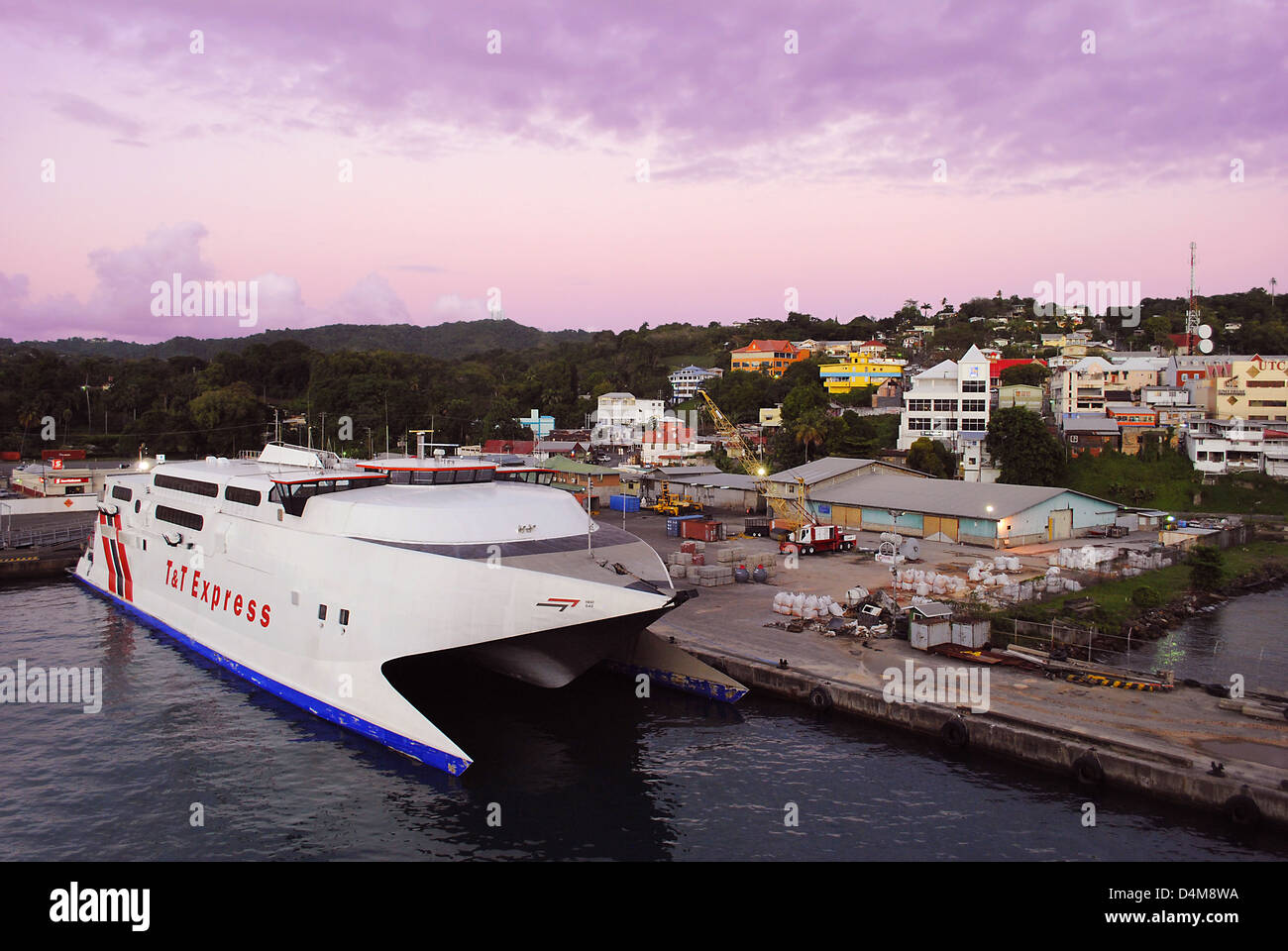 Le port de Scarborough à Tobago Banque D'Images