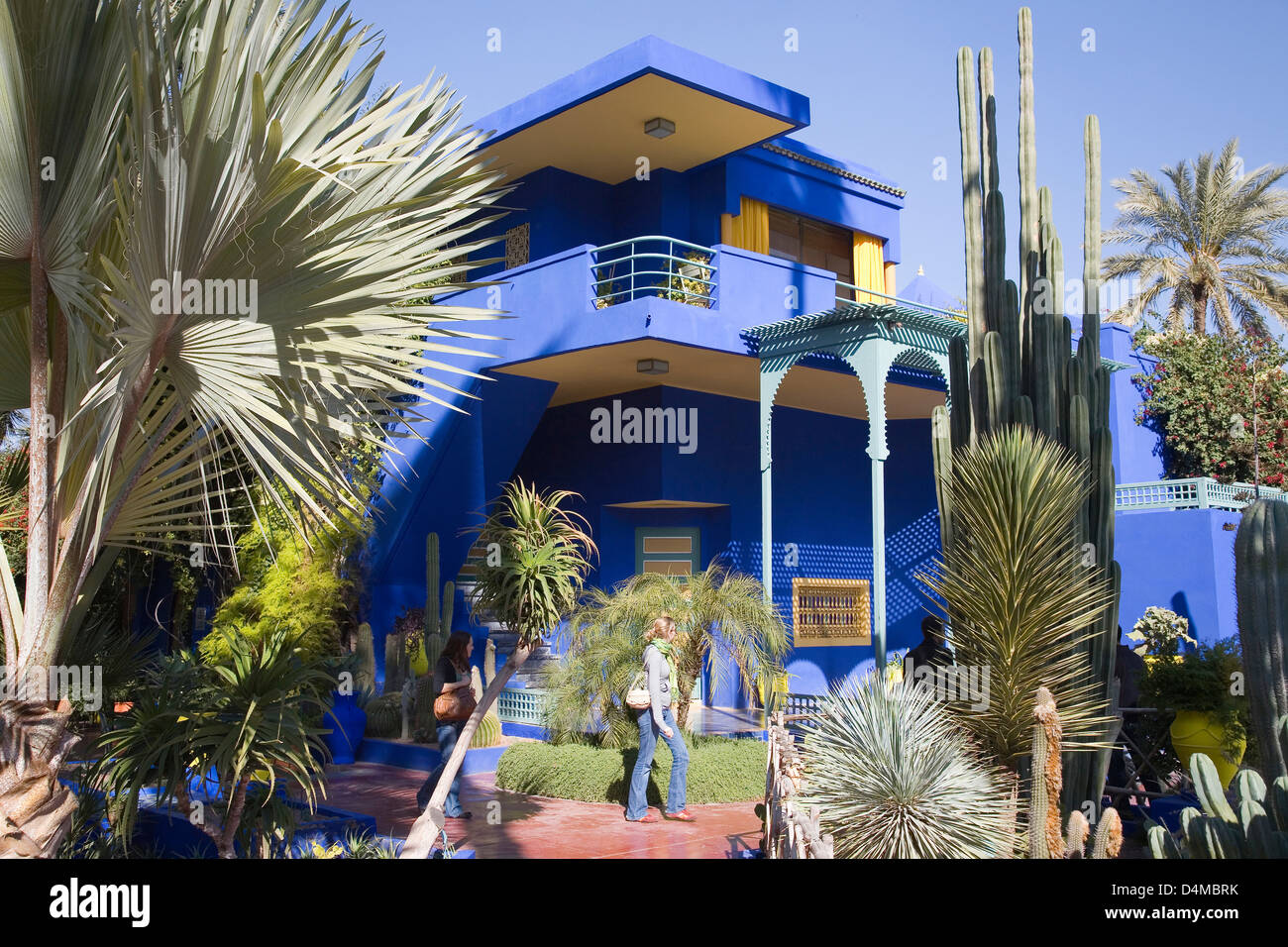 L'Afrique, Maroc, Marrakech, jardin Majorelle créé par le styliste yves saint-laurent, de la chambre Banque D'Images