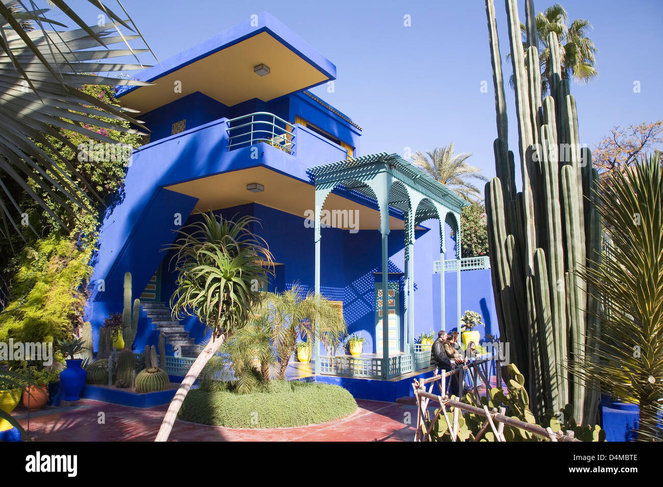 L'Afrique, Maroc, Marrakech, jardin Majorelle créé par le styliste yves saint-laurent, de la chambre Banque D'Images