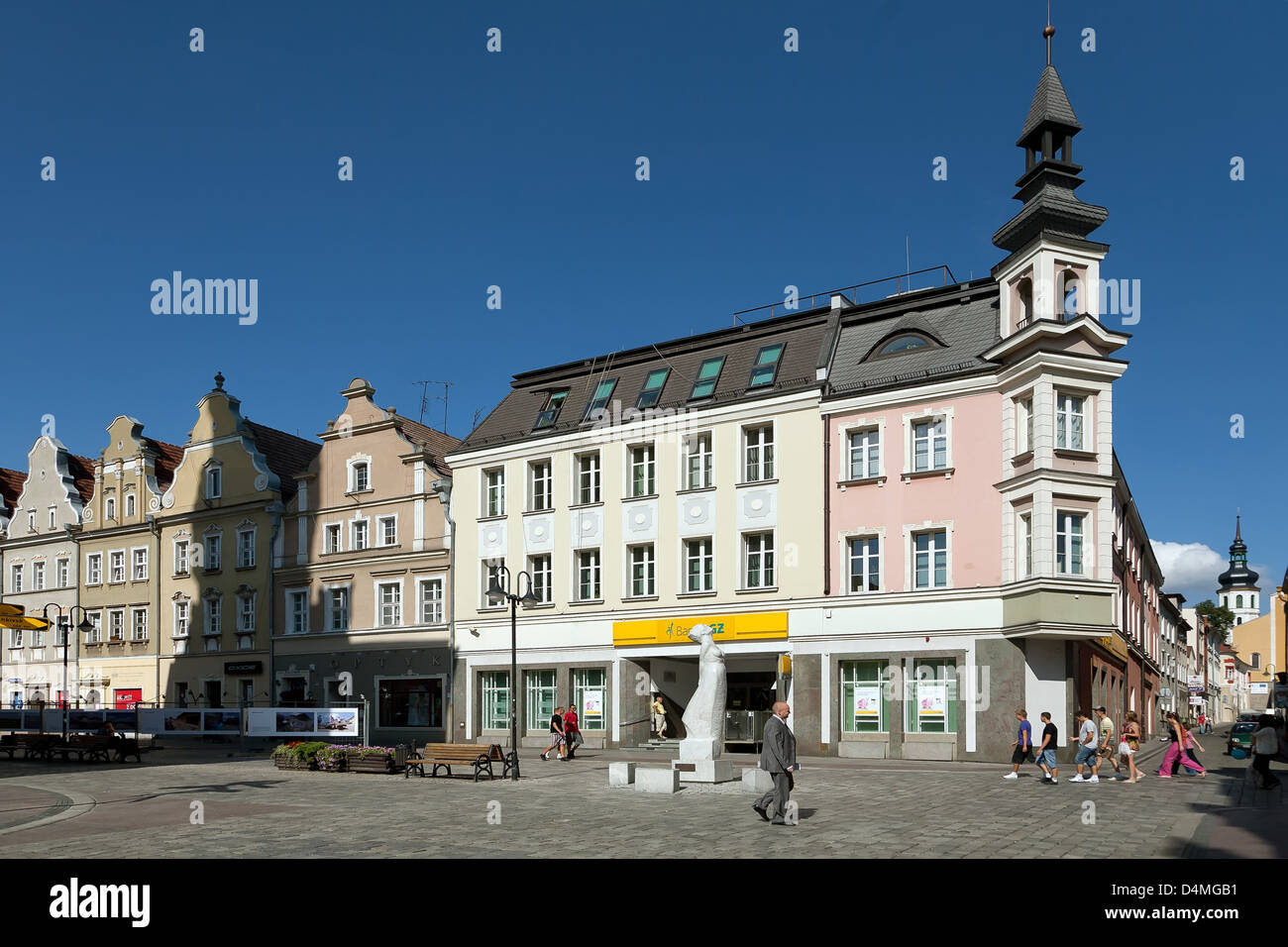 Opole, Pologne, le marché Banque D'Images