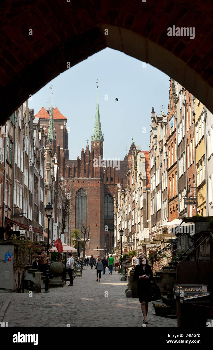 Gdansk, Pologne, Saint Mary's et la partie de l'église de la Vierge Marie Banque D'Images