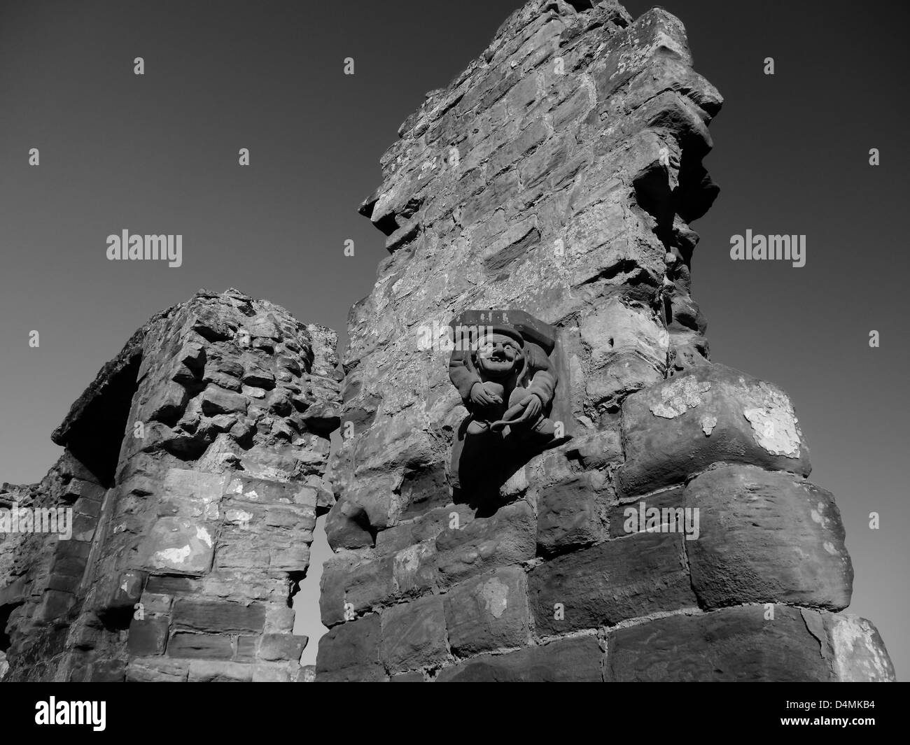 La sculpture sur pierre Rufford Abbey Country Park le Dukeries Ollerton Nottinghamshire cistercienne médiévale médiéval English Heritage Banque D'Images