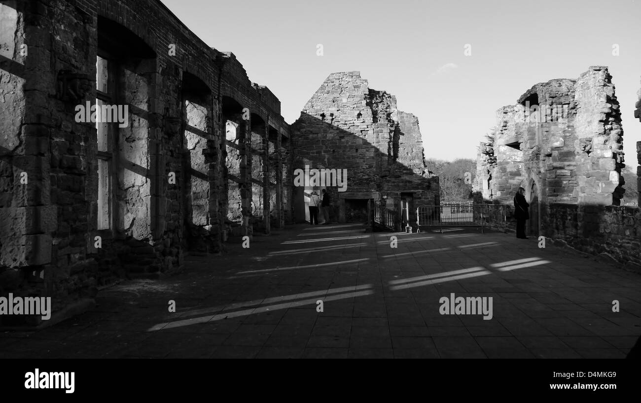 Shell éviscéré Rufford Abbey Country Park le Dukeries Ollerton Nottinghamshire cistercienne médiévale médiéval English Heritage Banque D'Images